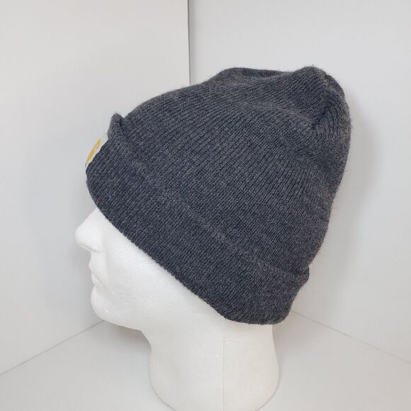 Carhartt Unisex Knit Cuffed Beanie Classic Hat Cap Dark Gray Winter Logo Street - Picture 4 of 8